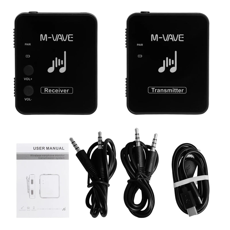 Receptor de fone Entrada wp12 M-vave WP-10 2.4G Wireless System