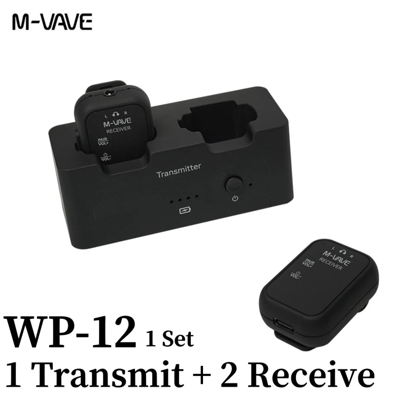 Receptor de fone Entrada wp12 M-vave WP-10 2.4G Wireless System