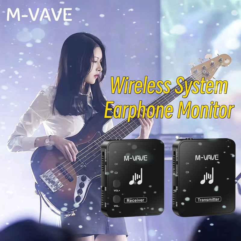 Receptor de fone Entrada wp12 M-vave WP-10 2.4G Wireless System