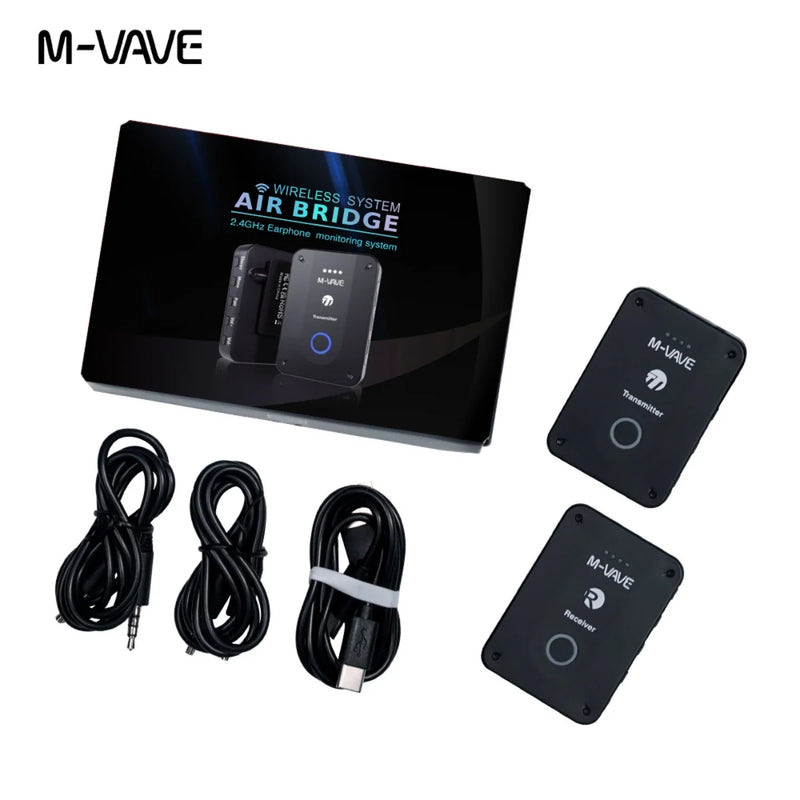 Receptor de fone Entrada wp12 M-vave WP-10 2.4G Wireless System
